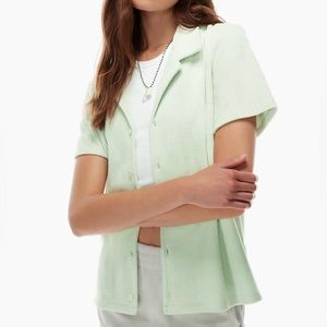 Aritzia TNA - Newcastle Terry short sleeve shirt, size M